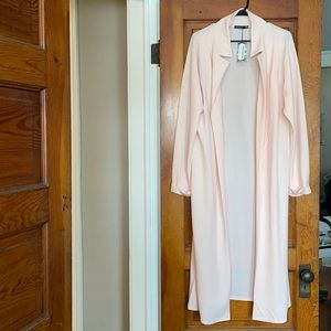 Boohoo long line blush pink blazer